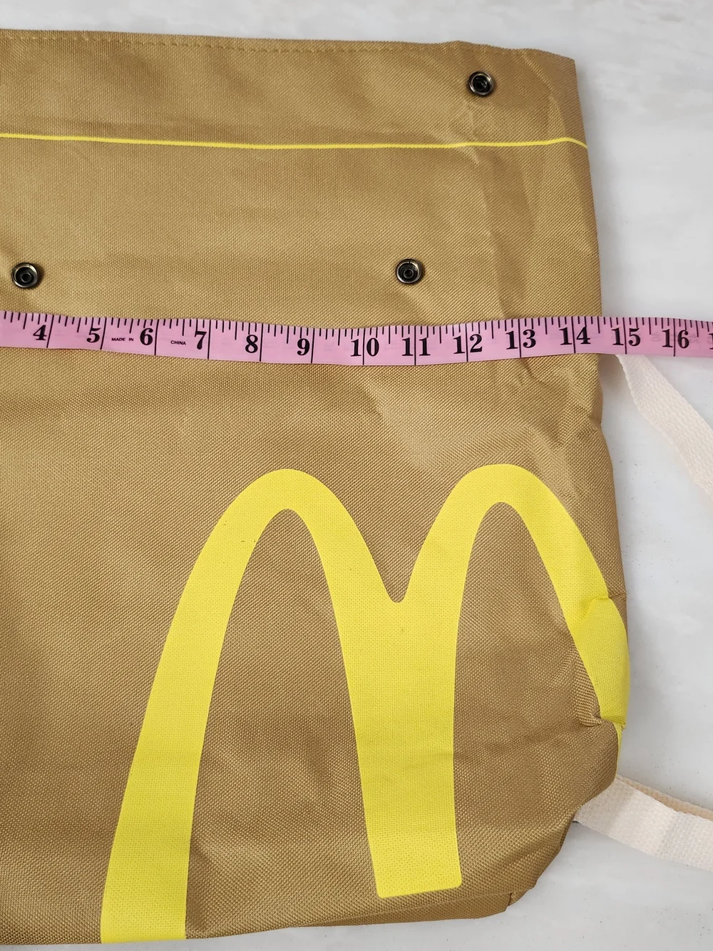 McDonald's Tan and Yellow Roll-Top Backpack - Casual Men’s Bag